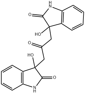 3-hydroxy-3-[3-(3-hydroxy-2-oxo-2,3-dihydro-1H-indol-3-yl)-2-oxopropyl]-1,3-dihydro-2H-indol-2-one Struktur