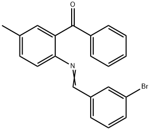 {2-[(3-bromobenzylidene)amino]-5-methylphenyl}(phenyl)methanone Structure