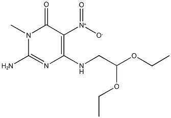 7637-38-9 2-amino-6-[(2,2-diethoxyethyl)amino]-5-nitro-3-methyl-4(3H)-pyrimidinone