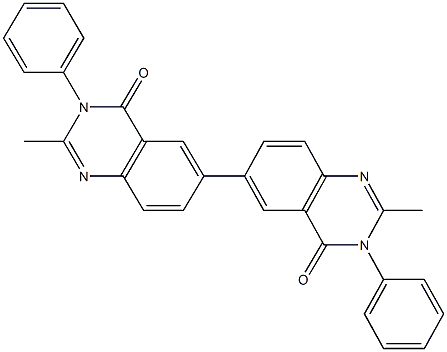 2,2'-dimethyl-3,3'-diphenyl-6,6'-bis[4(3H)-quinazolinone] Structure