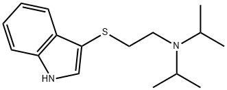 N-[2-(1H-indol-3-ylsulfanyl)ethyl]-N,N-diisopropylamine 结构式