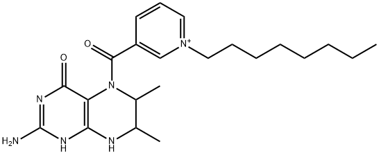 3-[(2-amino-6,7-dimethyl-4-oxo-4,6,7,8-tetrahydro-5(3H)-pteridinyl)carbonyl]-1-octylpyridinium|