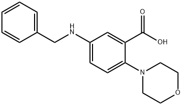 5-(benzylamino)-2-(4-morpholinyl)benzoic acid Struktur