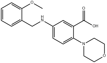 5-[(2-methoxybenzyl)amino]-2-(4-morpholinyl)benzoic acid 结构式