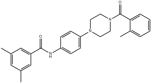 3,5-dimethyl-N-{4-[4-(2-methylbenzoyl)-1-piperazinyl]phenyl}benzamide|