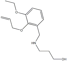 3-{[2-(allyloxy)-3-ethoxybenzyl]amino}-1-propanol Struktur
