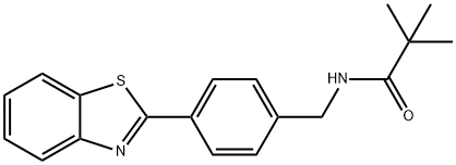 N-[4-(1,3-benzothiazol-2-yl)benzyl]-2,2-dimethylpropanamide Struktur