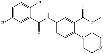 methyl 5-[(2,5-dichlorobenzoyl)amino]-2-(4-morpholinyl)benzoate Struktur