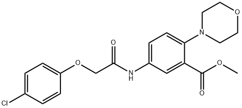 methyl 5-{[(4-chlorophenoxy)acetyl]amino}-2-(4-morpholinyl)benzoate,766528-50-1,结构式
