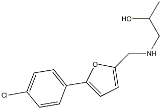 1-({[5-(4-chlorophenyl)-2-furyl]methyl}amino)-2-propanol 化学構造式