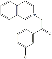 2-[2-(3-chlorophenyl)-2-oxoethyl]isoquinolinium 结构式
