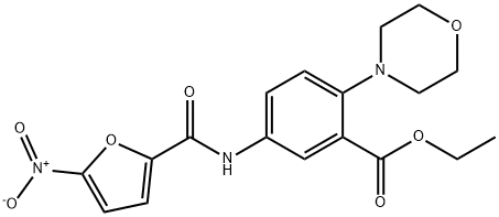 ethyl 5-({5-nitro-2-furoyl}amino)-2-(4-morpholinyl)benzoate Structure