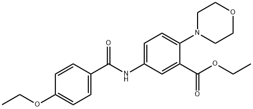 ethyl 5-[(4-ethoxybenzoyl)amino]-2-(4-morpholinyl)benzoate Structure