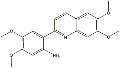 2-(6,7-dimethoxy-2-quinolinyl)-4,5-dimethoxyphenylamine 结构式