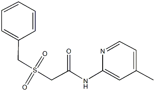 2-(benzylsulfonyl)-N-(4-methyl-2-pyridinyl)acetamide Structure