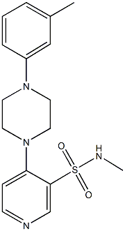 N-methyl-4-[4-(3-methylphenyl)-1-piperazinyl]-3-pyridinesulfonamide,76835-33-1,结构式
