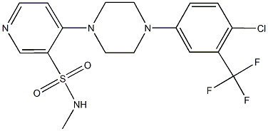 4-{4-[4-chloro-3-(trifluoromethyl)phenyl]-1-piperazinyl}-N-methyl-3-pyridinesulfonamide Structure