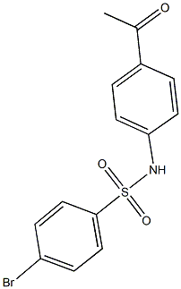 N-(4-acetylphenyl)-4-bromobenzenesulfonamide Struktur