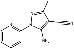 5-amino-3-methyl-1-(2-pyridinyl)-1H-pyrazole-4-carbonitrile Structure