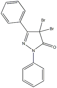 4,4-dibromo-2,5-diphenyl-2,4-dihydro-3H-pyrazol-3-one,77169-05-2,结构式