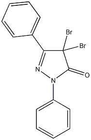 4,4-dibromo-2,5-diphenyl-2,4-dihydro-3H-pyrazol-3-one Structure