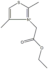 3-(2-ethoxy-2-oxoethyl)-2,4-dimethyl-1,3-thiazol-3-ium Structure