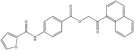 2-(1-naphthyl)-2-oxoethyl 4-(2-furoylamino)benzoate Struktur