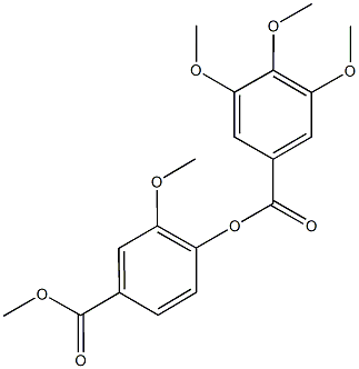 2-methoxy-4-(methoxycarbonyl)phenyl 3,4,5-trimethoxybenzoate 化学構造式