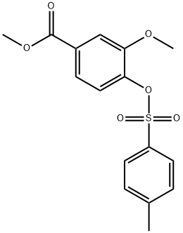 methyl 3-methoxy-4-{[(4-methylphenyl)sulfonyl]oxy}benzoate 结构式