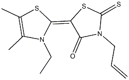 3-allyl-5-(3-ethyl-4,5-dimethyl-1,3-thiazol-2(3H)-ylidene)-2-thioxo-1,3-thiazolidin-4-one Structure