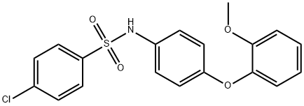 4-chloro-N-[4-(2-methoxyphenoxy)phenyl]benzenesulfonamide 化学構造式