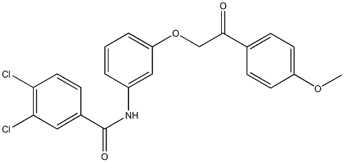 3,4-dichloro-N-{3-[2-(4-methoxyphenyl)-2-oxoethoxy]phenyl}benzamide Structure