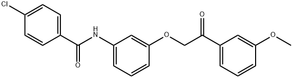 4-chloro-N-{3-[2-(3-methoxyphenyl)-2-oxoethoxy]phenyl}benzamide Structure