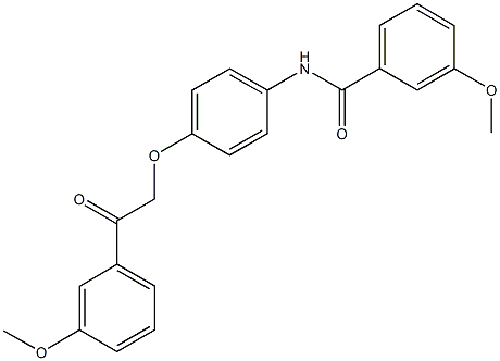 3-methoxy-N-{4-[2-(3-methoxyphenyl)-2-oxoethoxy]phenyl}benzamide Structure