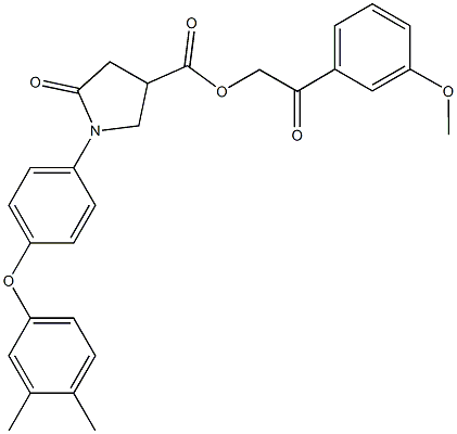 774188-30-6 2-(3-methoxyphenyl)-2-oxoethyl 1-[4-(3,4-dimethylphenoxy)phenyl]-5-oxo-3-pyrrolidinecarboxylate