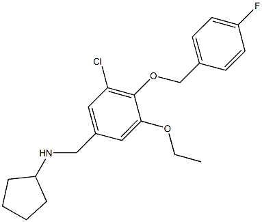 N-{3-chloro-5-ethoxy-4-[(4-fluorobenzyl)oxy]benzyl}-N-cyclopentylamine,774188-39-5,结构式