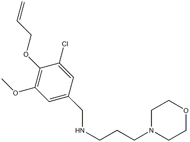 N-[4-(allyloxy)-3-chloro-5-methoxybenzyl]-N-[3-(4-morpholinyl)propyl]amine Struktur