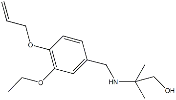2-{[4-(allyloxy)-3-ethoxybenzyl]amino}-2-methyl-1-propanol 化学構造式