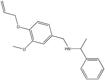 N-[4-(allyloxy)-3-methoxybenzyl]-N-(1-phenylethyl)amine Struktur