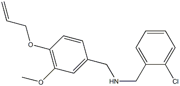 N-[4-(allyloxy)-3-methoxybenzyl]-N-(2-chlorobenzyl)amine 化学構造式