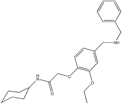 2-{4-[(benzylamino)methyl]-2-ethoxyphenoxy}-N-cyclohexylacetamide Structure