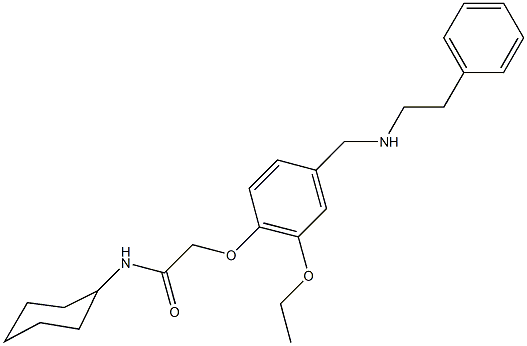 N-cyclohexyl-2-(2-ethoxy-4-{[(2-phenylethyl)amino]methyl}phenoxy)acetamide,774190-43-1,结构式