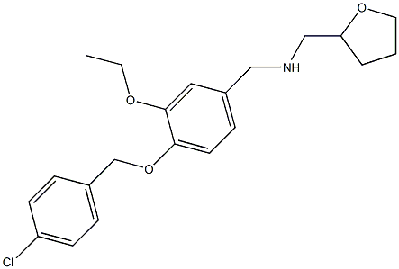 N-{4-[(4-chlorobenzyl)oxy]-3-ethoxybenzyl}-N-(tetrahydro-2-furanylmethyl)amine Structure