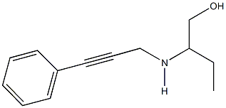 2-[(3-phenyl-2-propynyl)amino]-1-butanol Structure