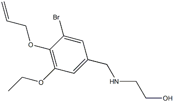 2-{[4-(allyloxy)-3-bromo-5-ethoxybenzyl]amino}ethanol 结构式