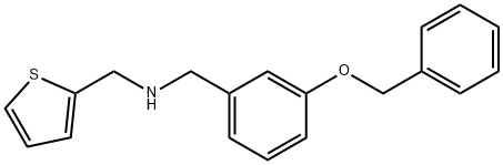 N-[3-(benzyloxy)benzyl]-N-(2-thienylmethyl)amine 化学構造式