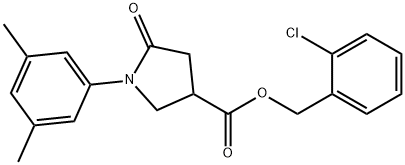 2-chlorobenzyl 1-(3,5-dimethylphenyl)-5-oxo-3-pyrrolidinecarboxylate,774191-67-2,结构式