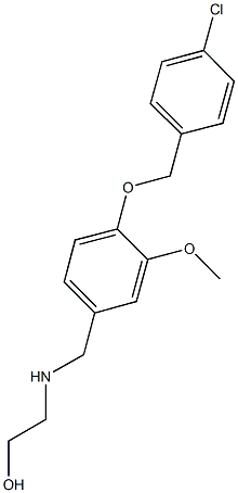 2-({4-[(4-chlorobenzyl)oxy]-3-methoxybenzyl}amino)ethanol,774191-70-7,结构式