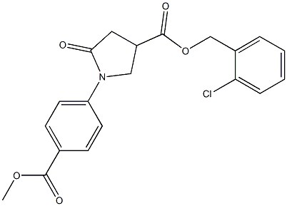 2-chlorobenzyl 1-[4-(methoxycarbonyl)phenyl]-5-oxo-3-pyrrolidinecarboxylate,774191-71-8,结构式