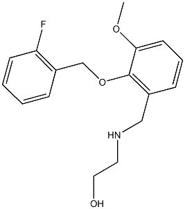 2-({2-[(2-fluorobenzyl)oxy]-3-methoxybenzyl}amino)ethanol Struktur